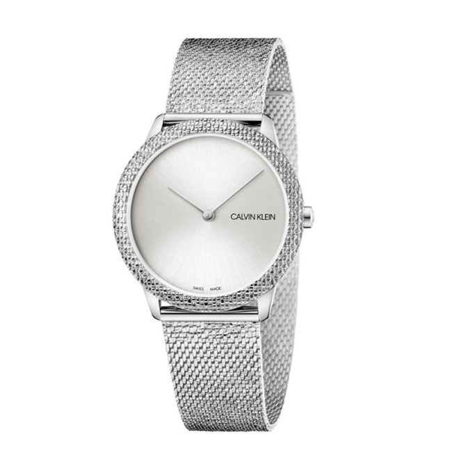 Calvin Klein watch Minimal Midsize 35mm silver glitter  - K3M22T26