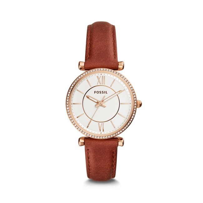Fossil watch woman Carlie rosè leather with swarovski - ES4428