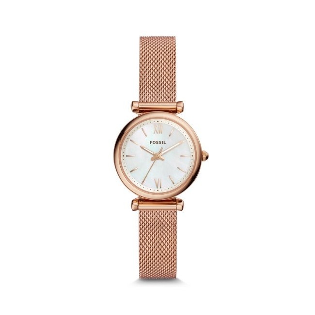 Fossil woman's watch Carlie rosè milano pearl nacre