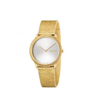 Calvin Klein Minimal Midsize 35mm gold glitter watch - K3M22V26