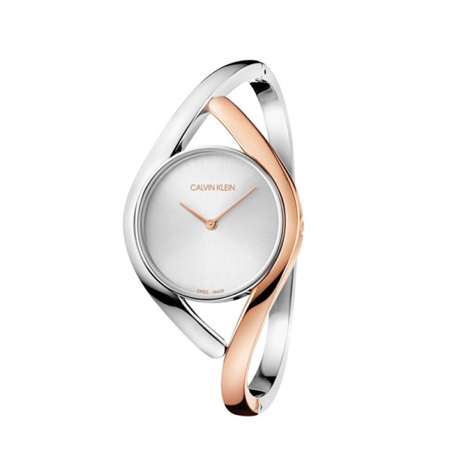 Calvin Klein Party Uhr Damen Armreif Rosé und Silber - K8U2MB16