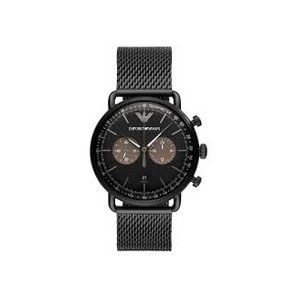 Orologio Armani Chrono maglia milano mesh nero - AR11142