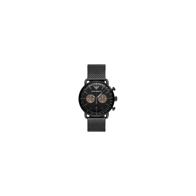 Orologio Armani Chrono maglia milano mesh nero - AR11142