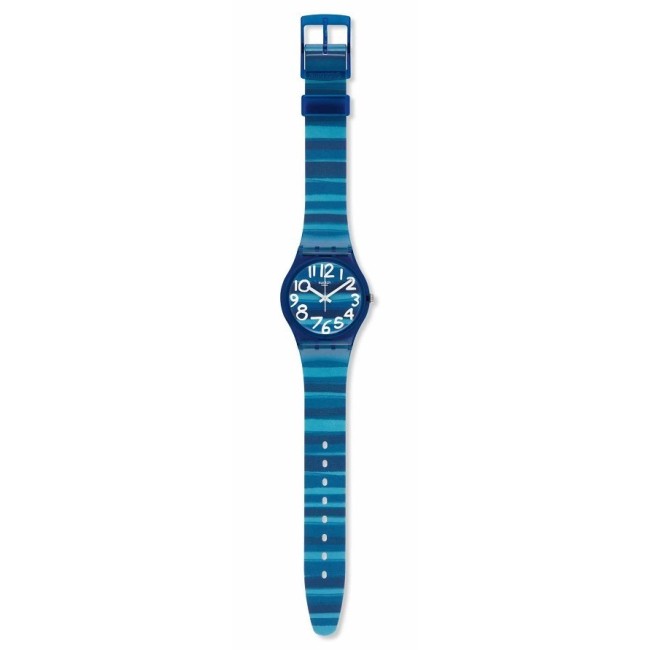 Orologio Swatch Original Gent Linajola strisce blu turchese- GN237