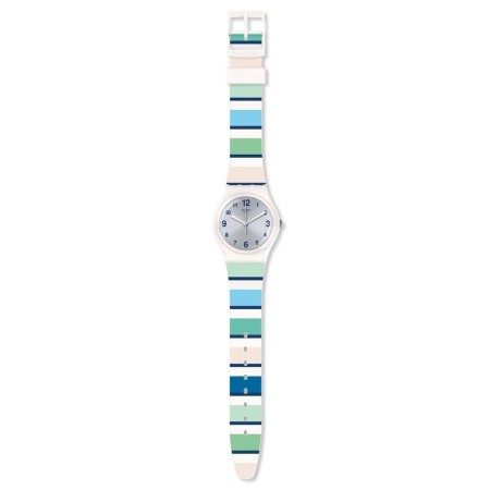 Original Gent Swatch watch Sailors white green stripes - GW189