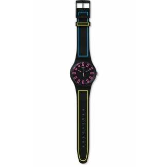 Orologio Swatch New Gent Around the strap nero geometrico