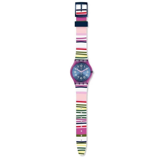 Orologio Swatch Originals Gent Funny Lines fasce rosa viola - GP153