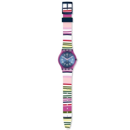 Swatch Watch Originals Gent Lustige Linien lila rosa Bands - GP153