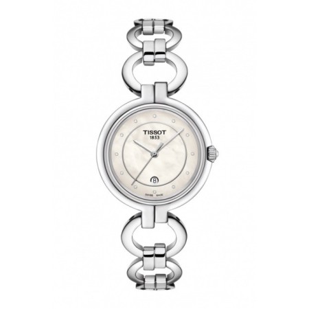Tissot Flamingo watch with ringed bracelet - T0942101111600
