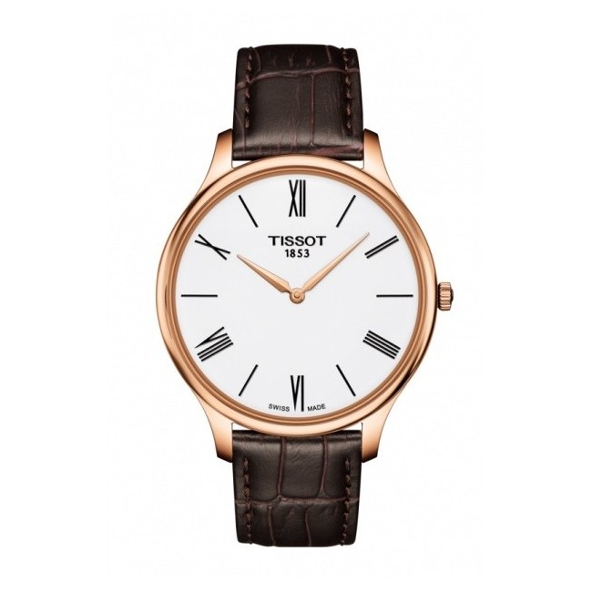 Tissot Tradition Skin Rosè Uhr in Leder - T0634093601800
