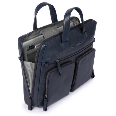 Piquadro briefcase Linea Line blue leather - CA4487W89/BLU